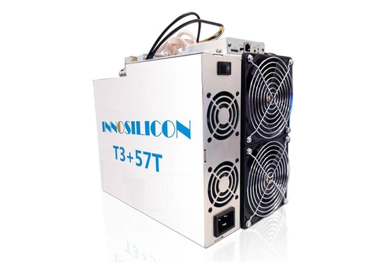 10.38kg Innosilicon T3+ 57T Digunakan Koneksi Ethernet Penambang Bitcoin