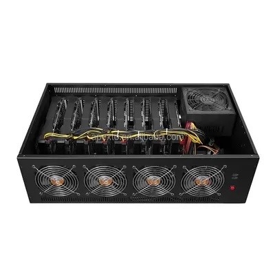 Mesin Rig Penambangan Daya Apexto ATX, Aluminium Alloy ETH Mining Pc Case